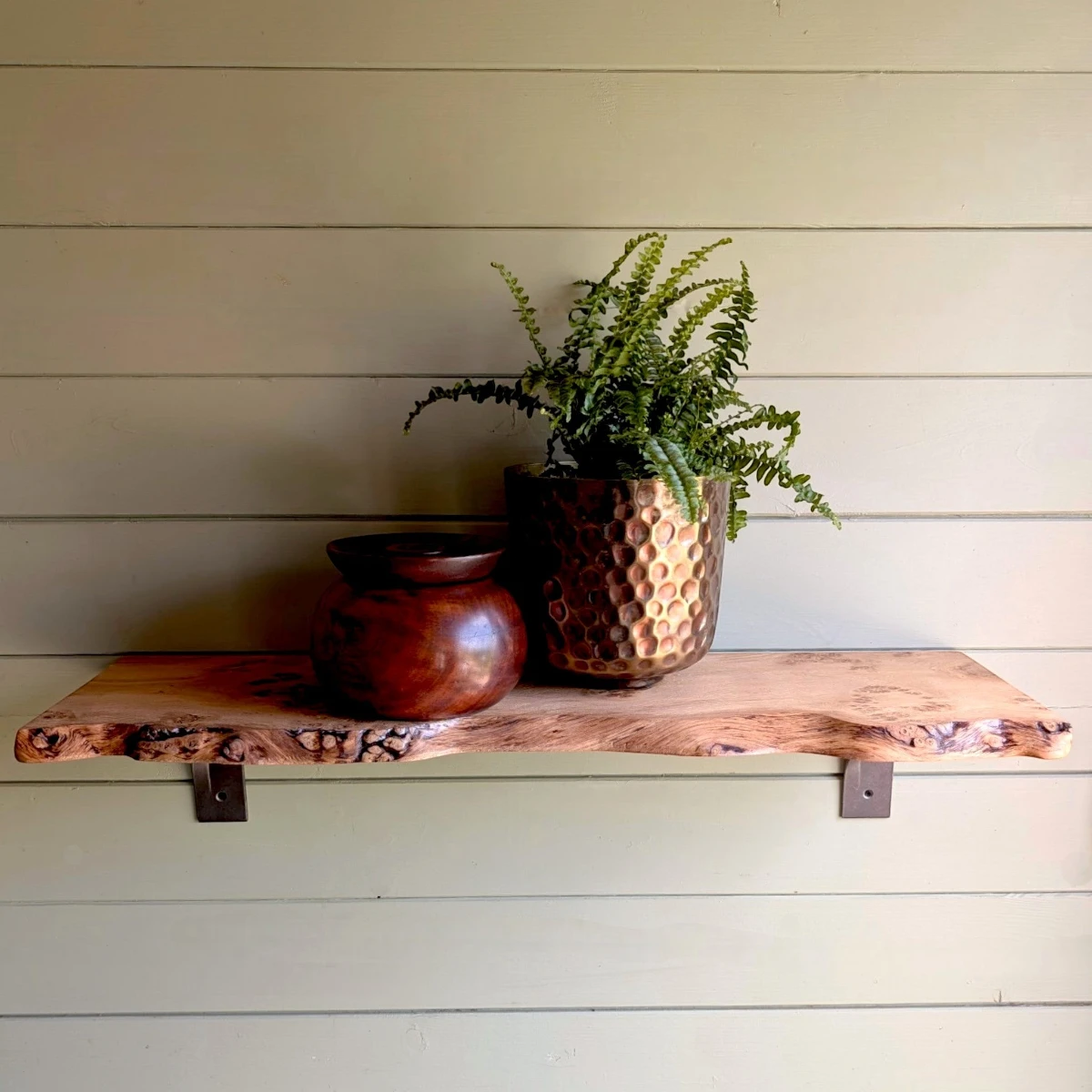 Live Edge Pippy Oak Shelf