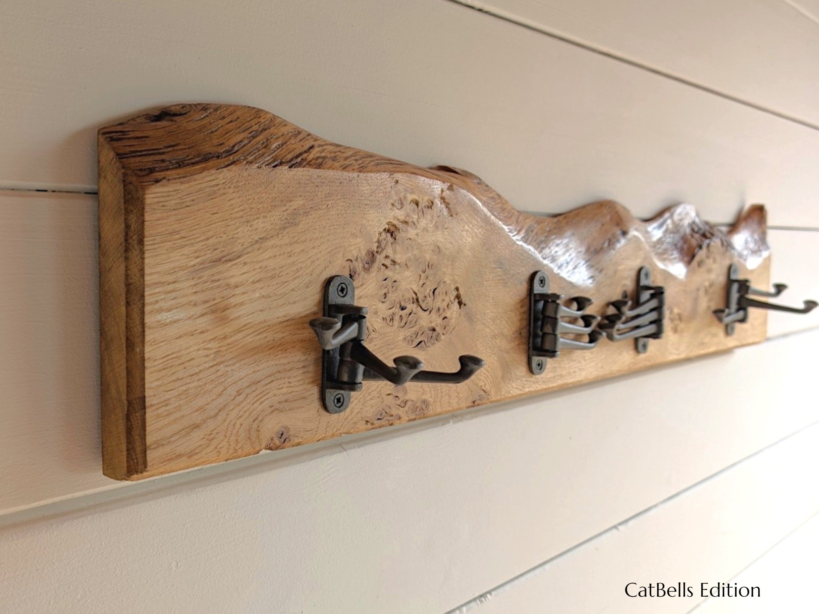 Catbells Edition - Live Edge Pippy Oak Coat Rack