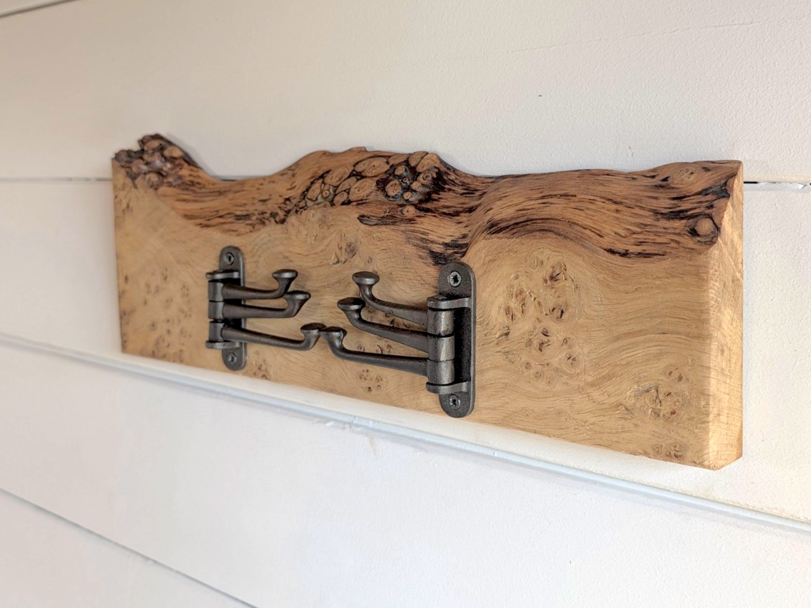 Hallin Edition - Live Edge Pippy Oak Coat Rack