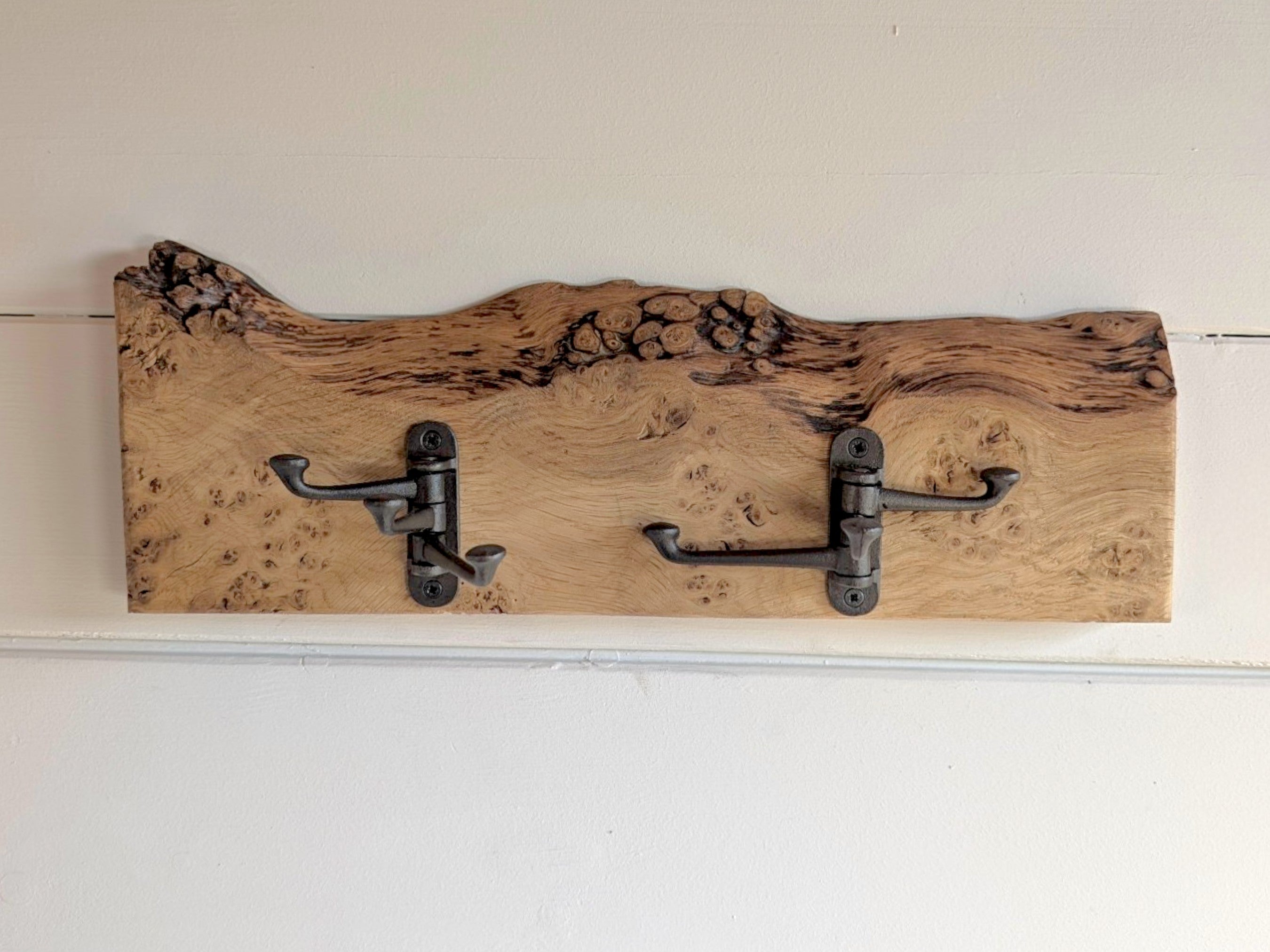 Hallin Edition - Live Edge Pippy Oak Coat Rack