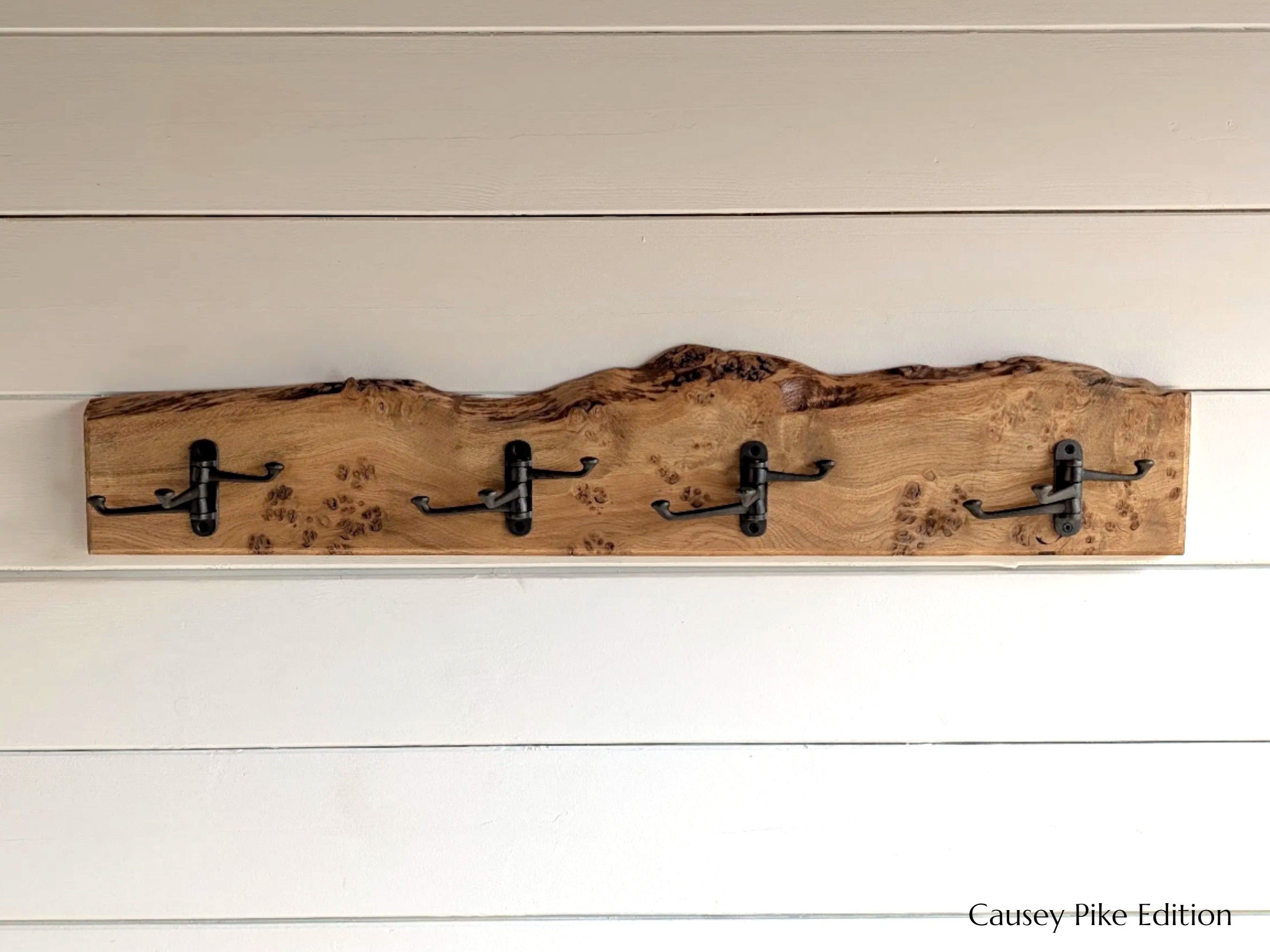 Causey Pike Edition - Live Edge Pippy Oak Coat Rack