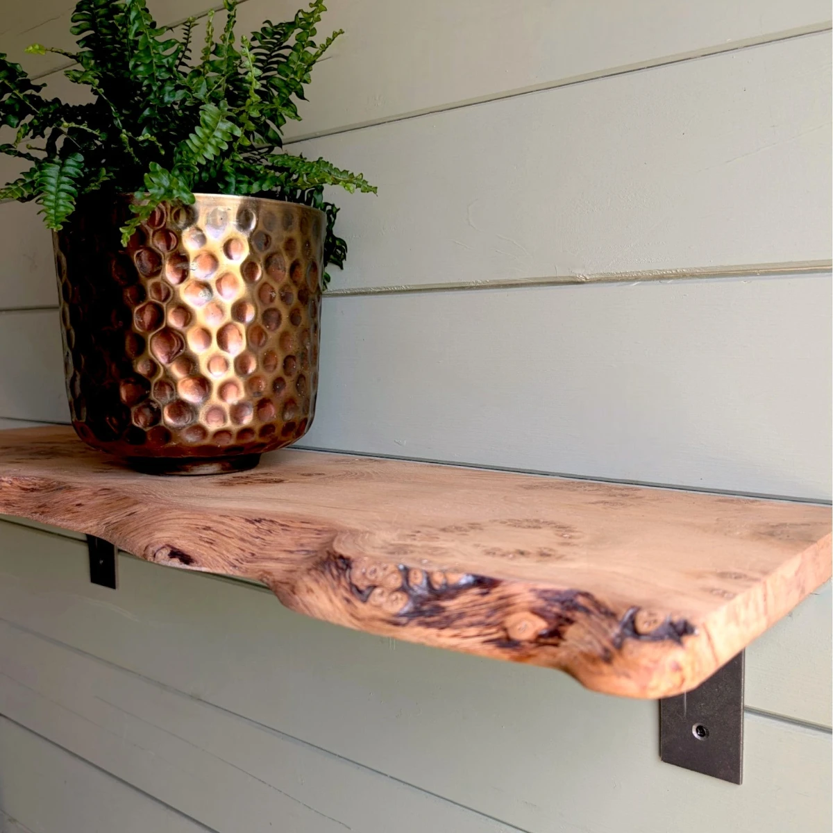 Live Edge Pippy Oak Shelf