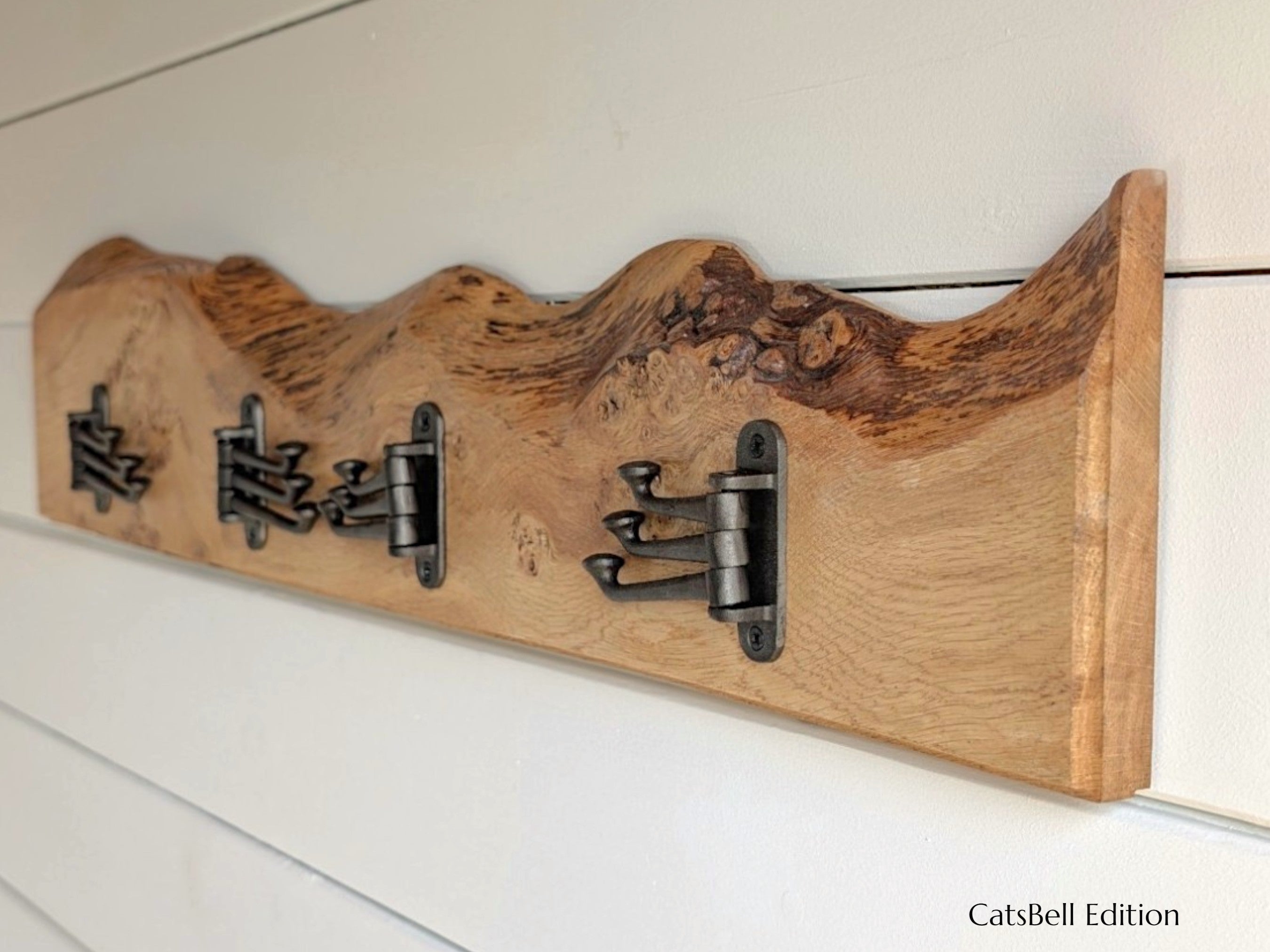 Catbells Edition - Live Edge Pippy Oak Coat Rack