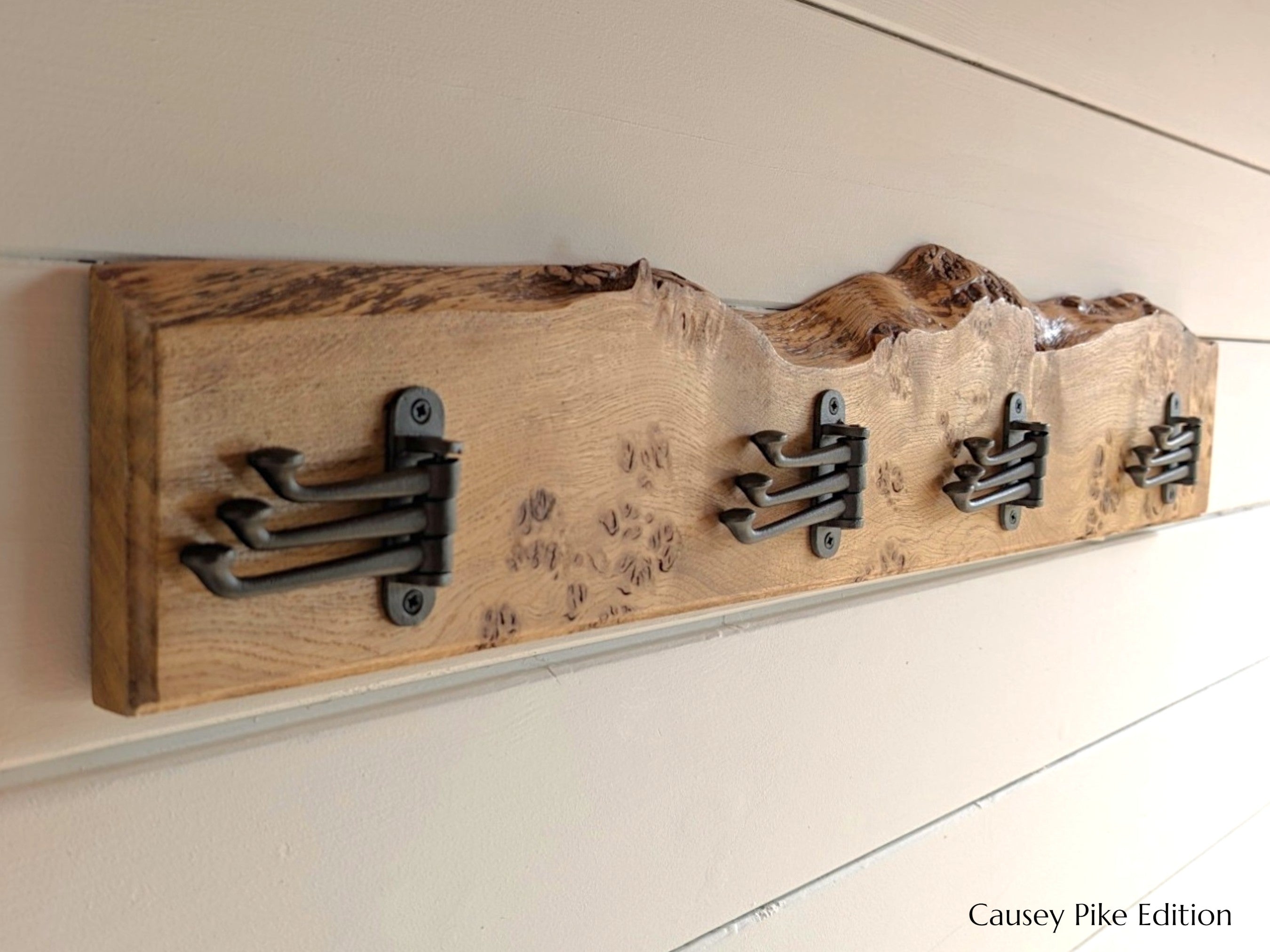 Causey Pike Edition - Live Edge Pippy Oak Coat Rack