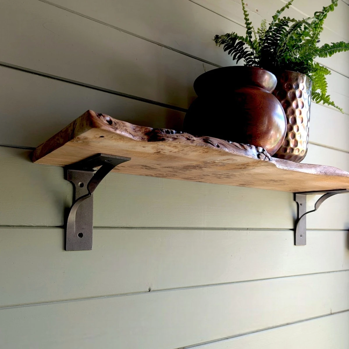 Live Edge Pippy Oak Shelf