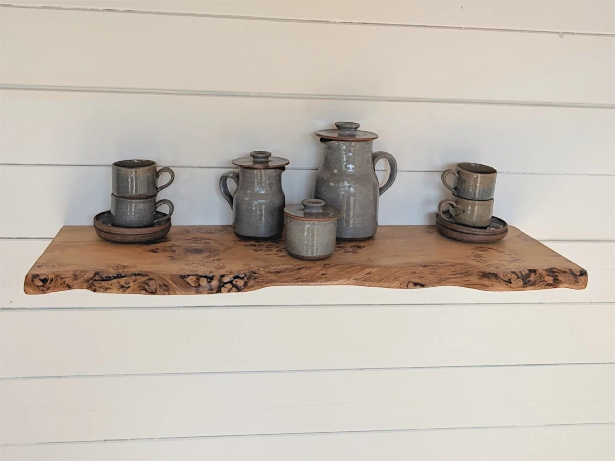 Live Edge Pippy Oak Shelf